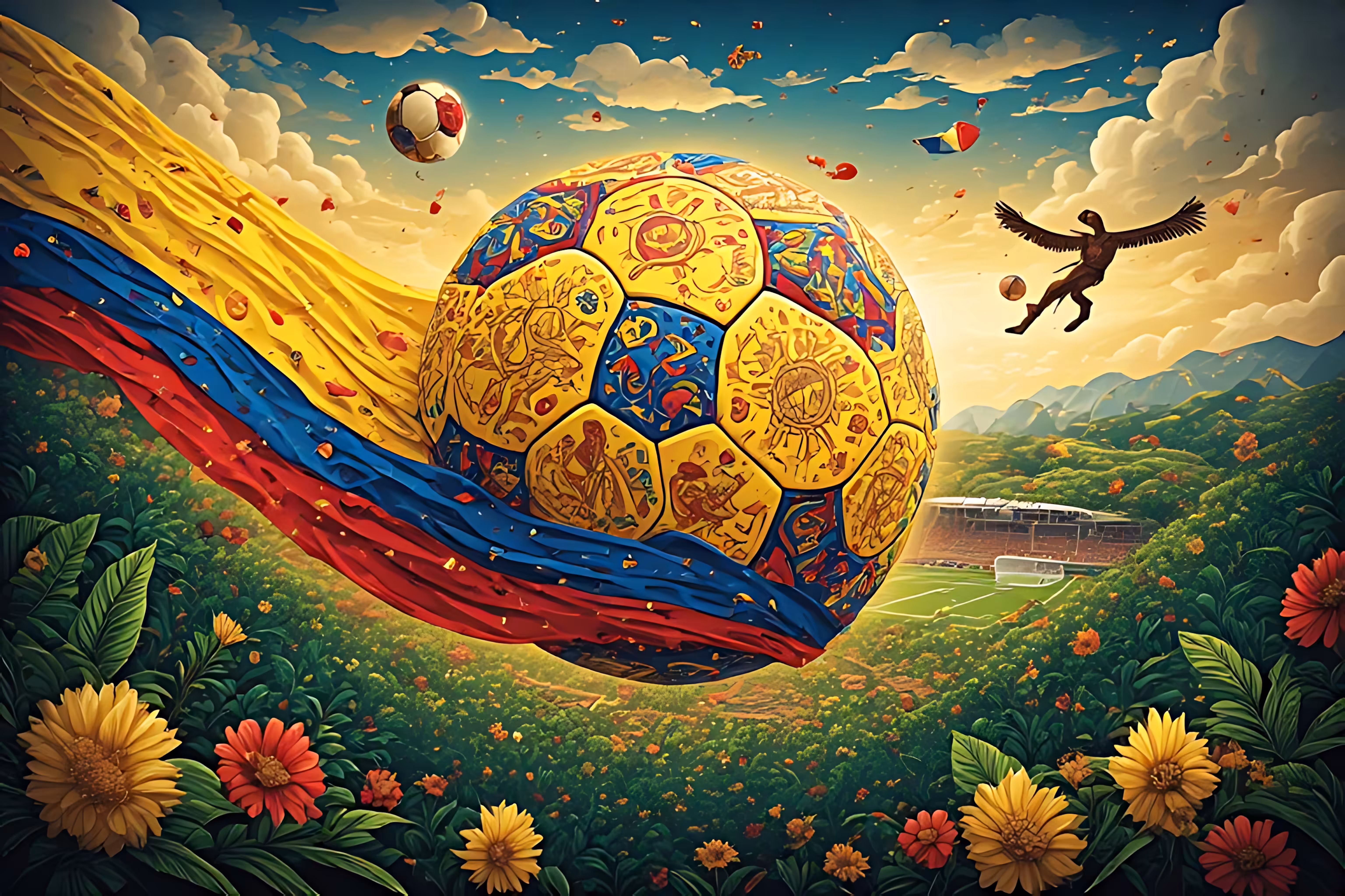 2026 WORLD CUP: 48 NATIONS | NFT COLLECTION: Colombia Los Cafeteros - The Magic of Tropical Football in Golden Colors