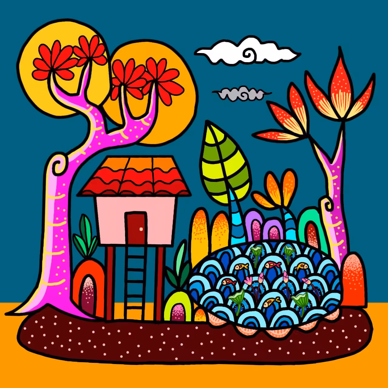 Imaginative lifestyle to lines and colorful.#31