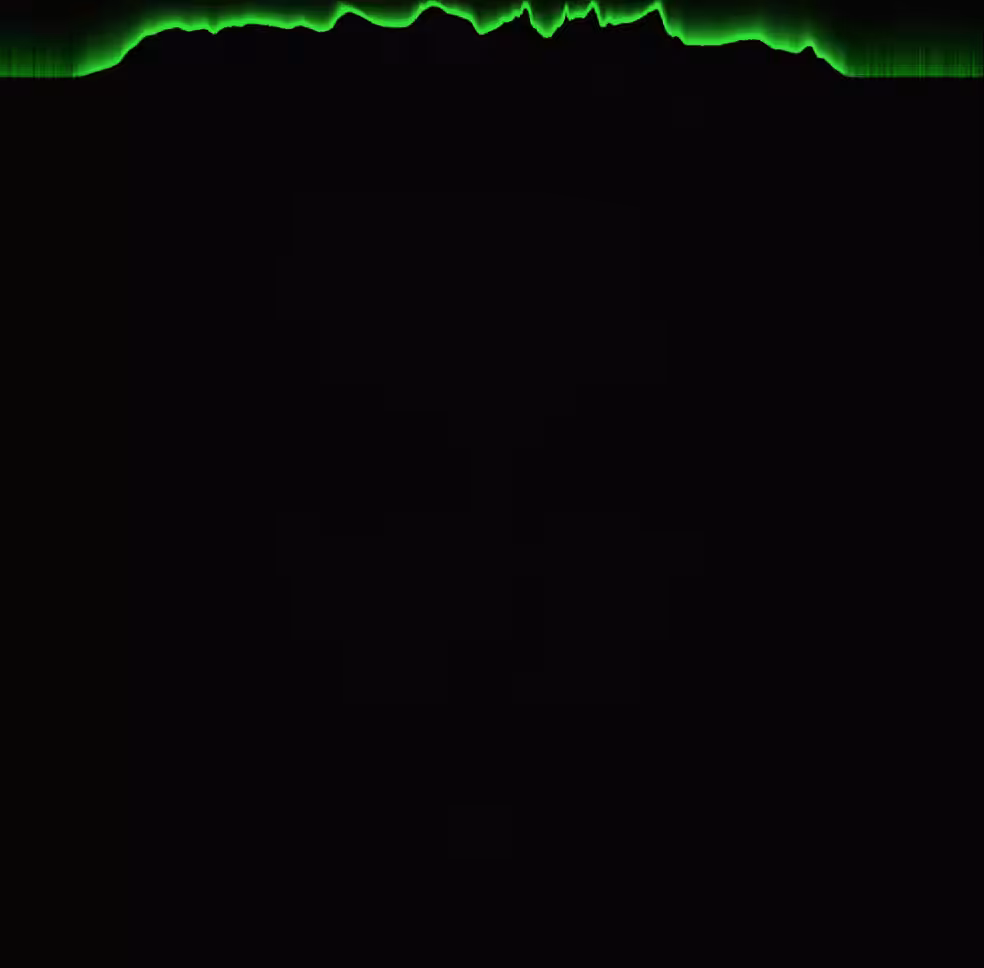 Raining Pixels #111 Green, Matrix Style