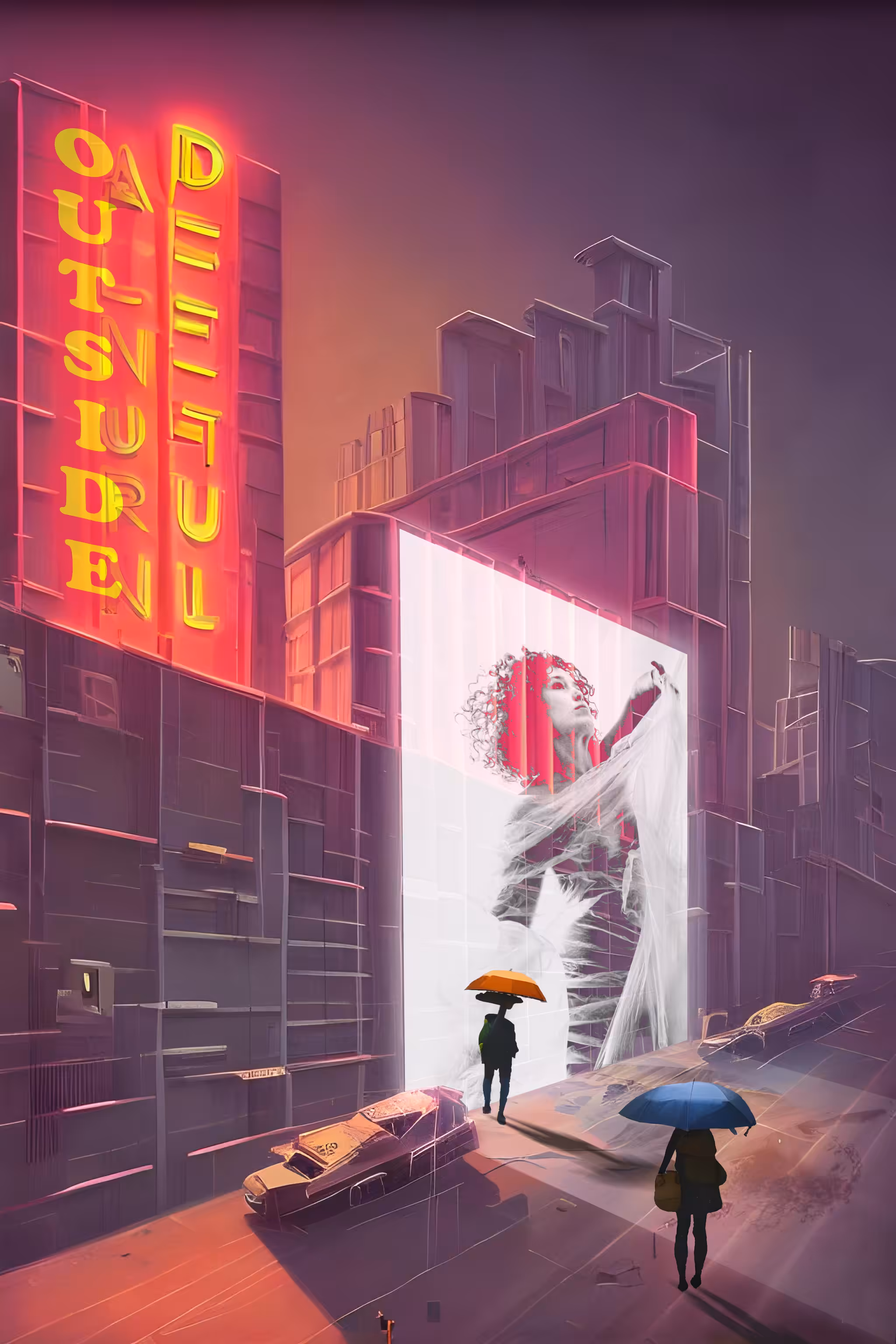 Billboard #2 - Martina Outside the Diaphragm in the night