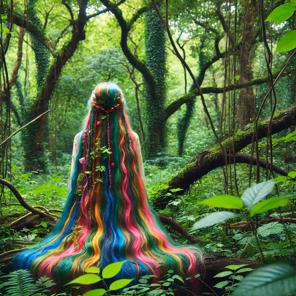 Magical Hair in the Heart of the Forest