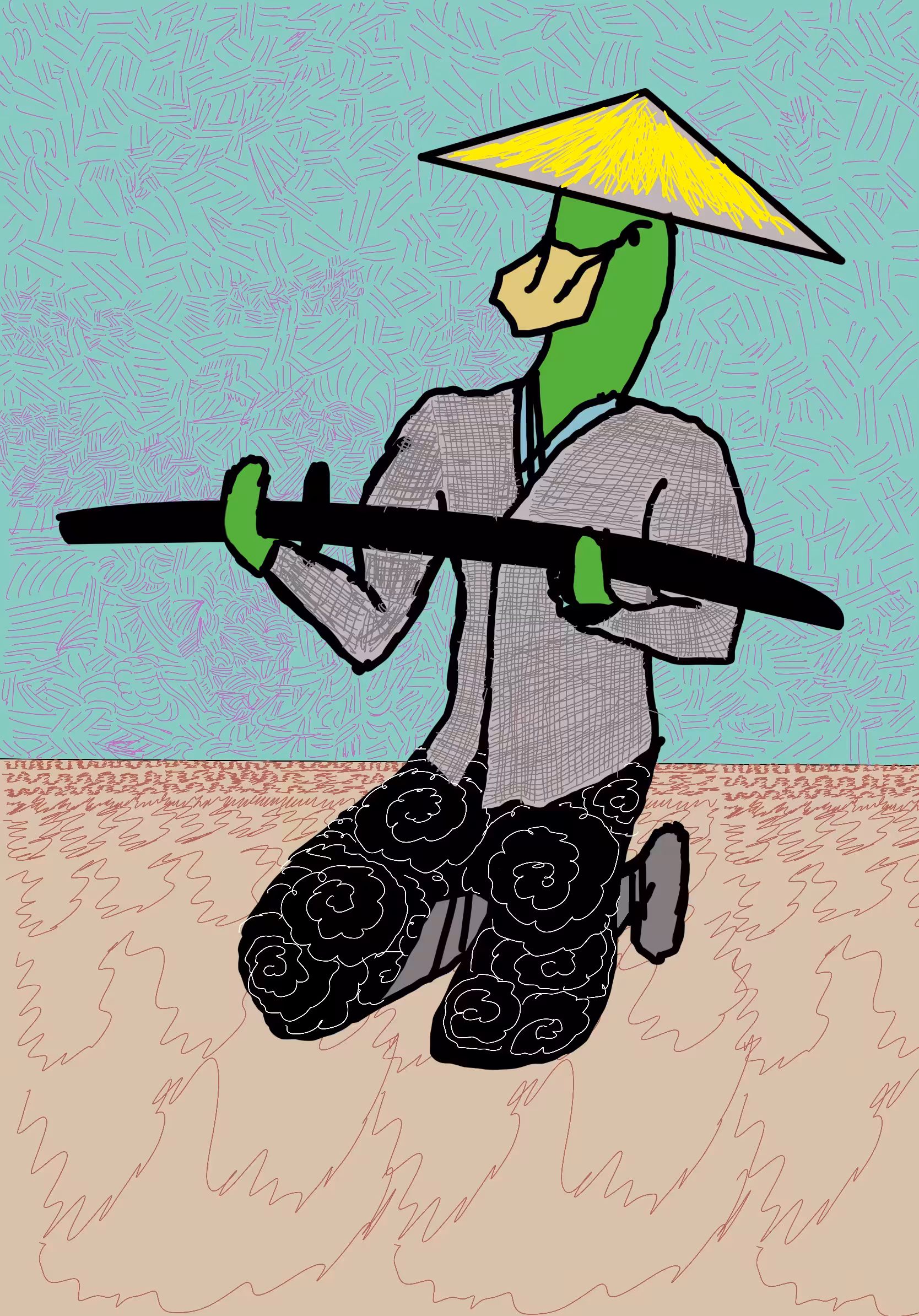 GM! #06 - samurai duck presenting a sword