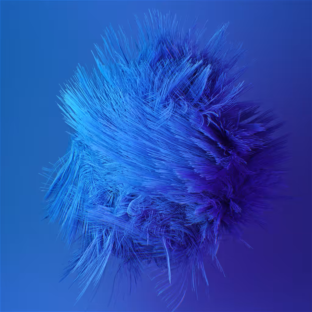 The uncombed blue