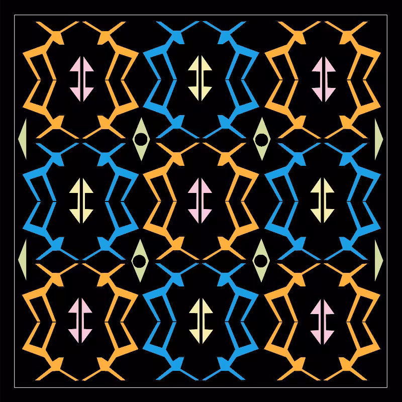 Animal-Geometric Motif #4