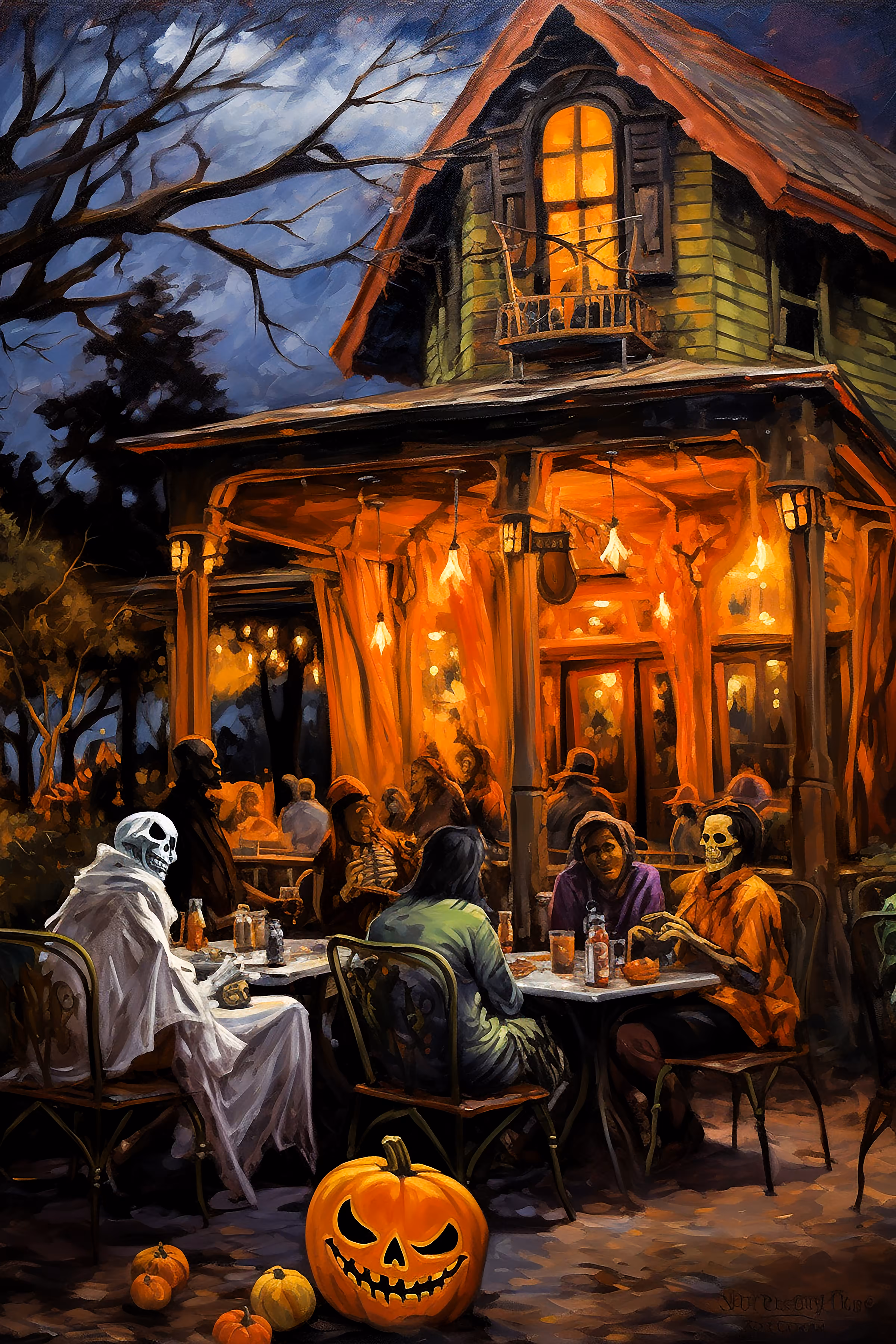 Happiness At The Halloween Cafe