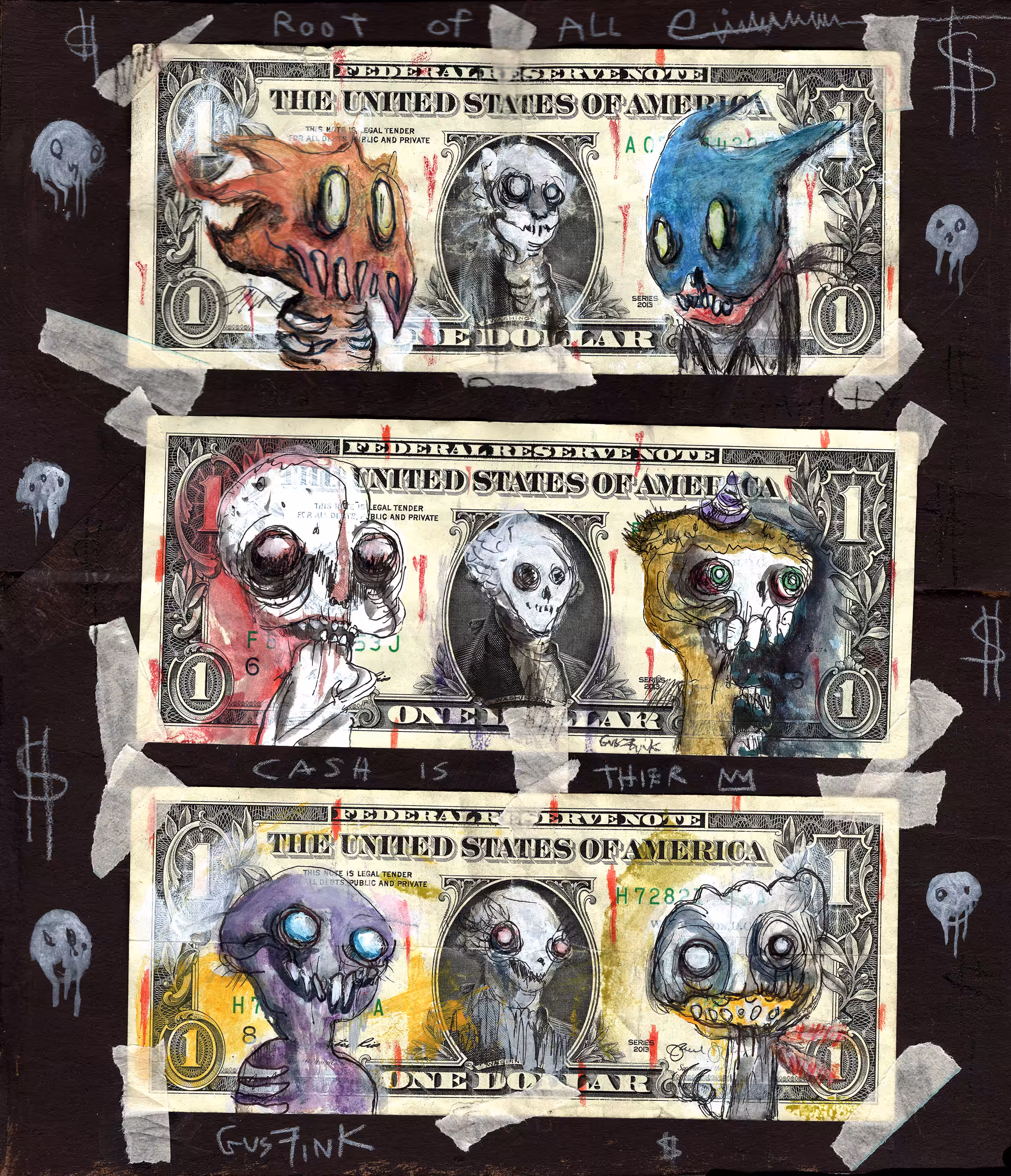 Gus Fink Studios #3 "Crypto is the new King" : Death of the old cash king