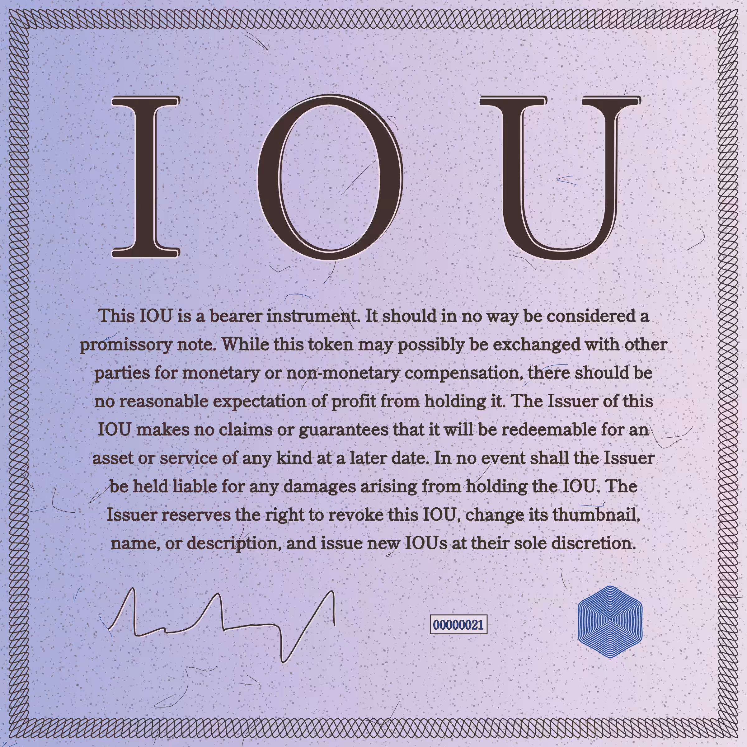 IOU #21