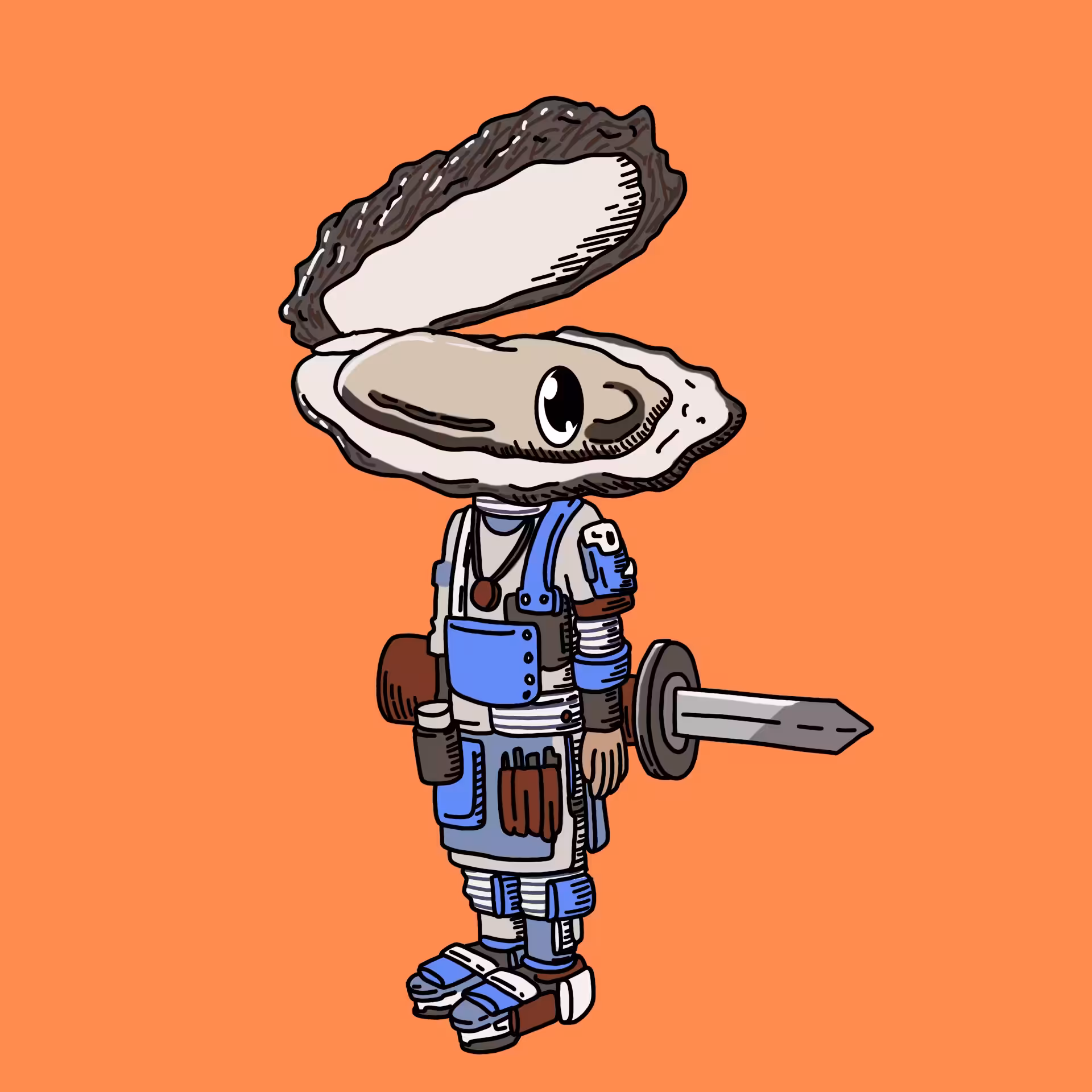 Oystershucker one eyed guy #00132