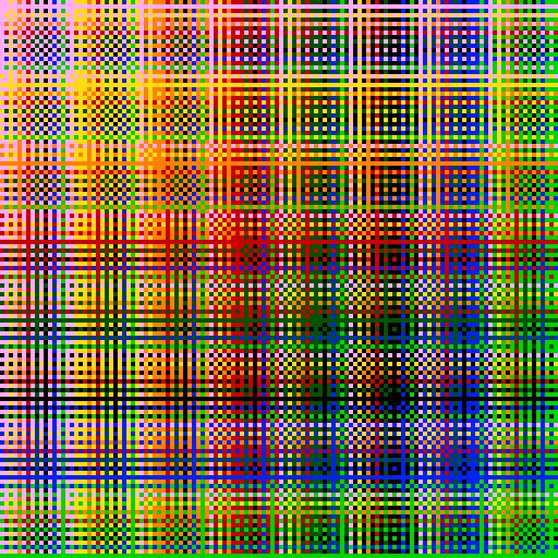 2x2 pixel variations with 8 colors