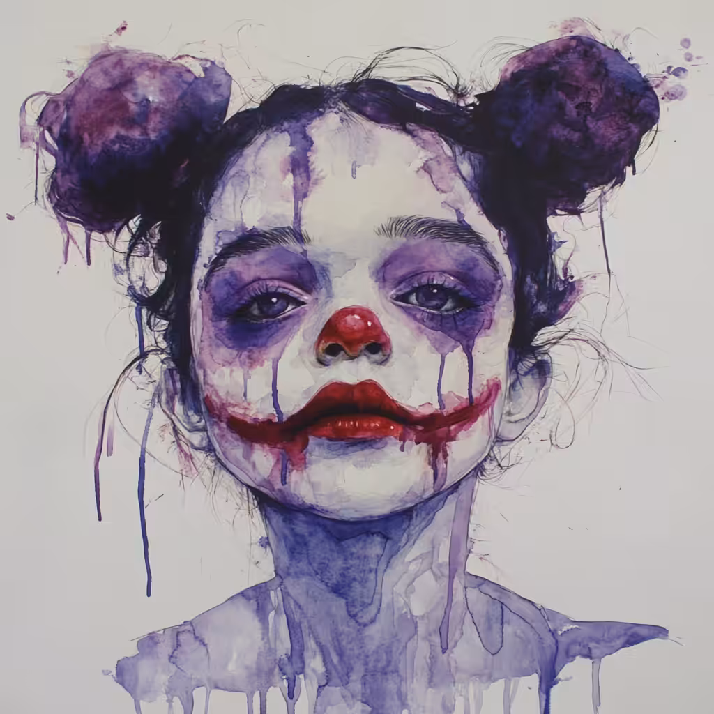 Watercolor clown 5