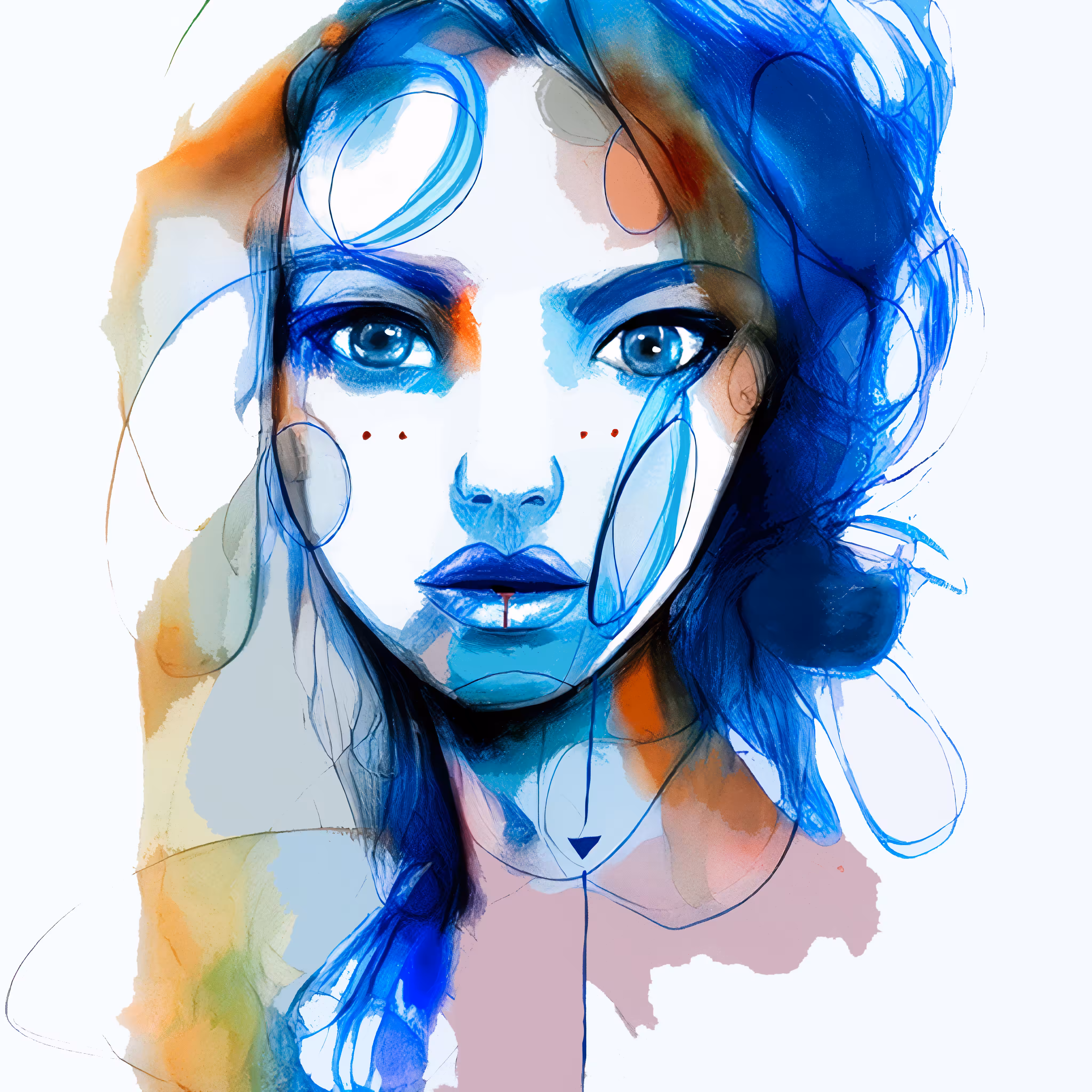 blue face #6