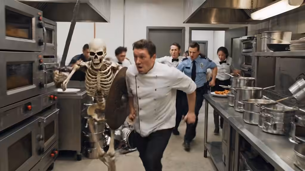 Kitchen Chase: Skeleton - Jason and the Argonauts - SCENE 2/TAKE 2