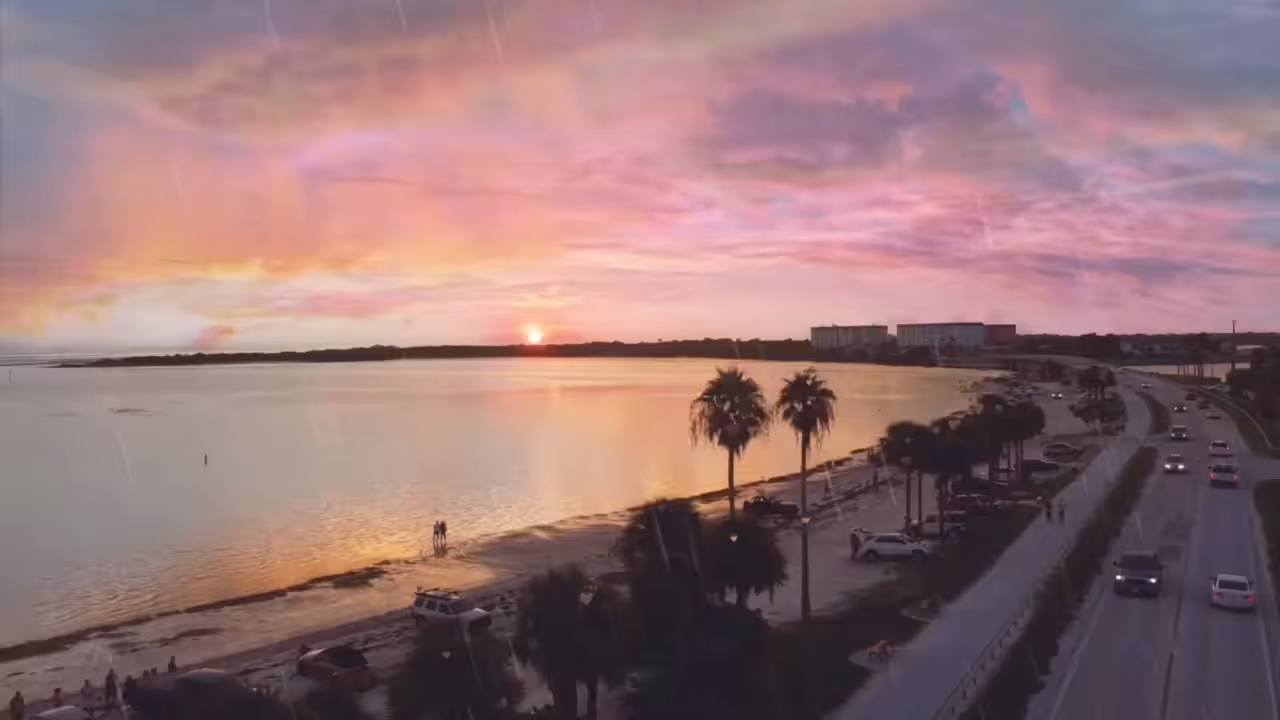 Minute Meditational Sunset Honeymoon Island Florida. Image Video NFT