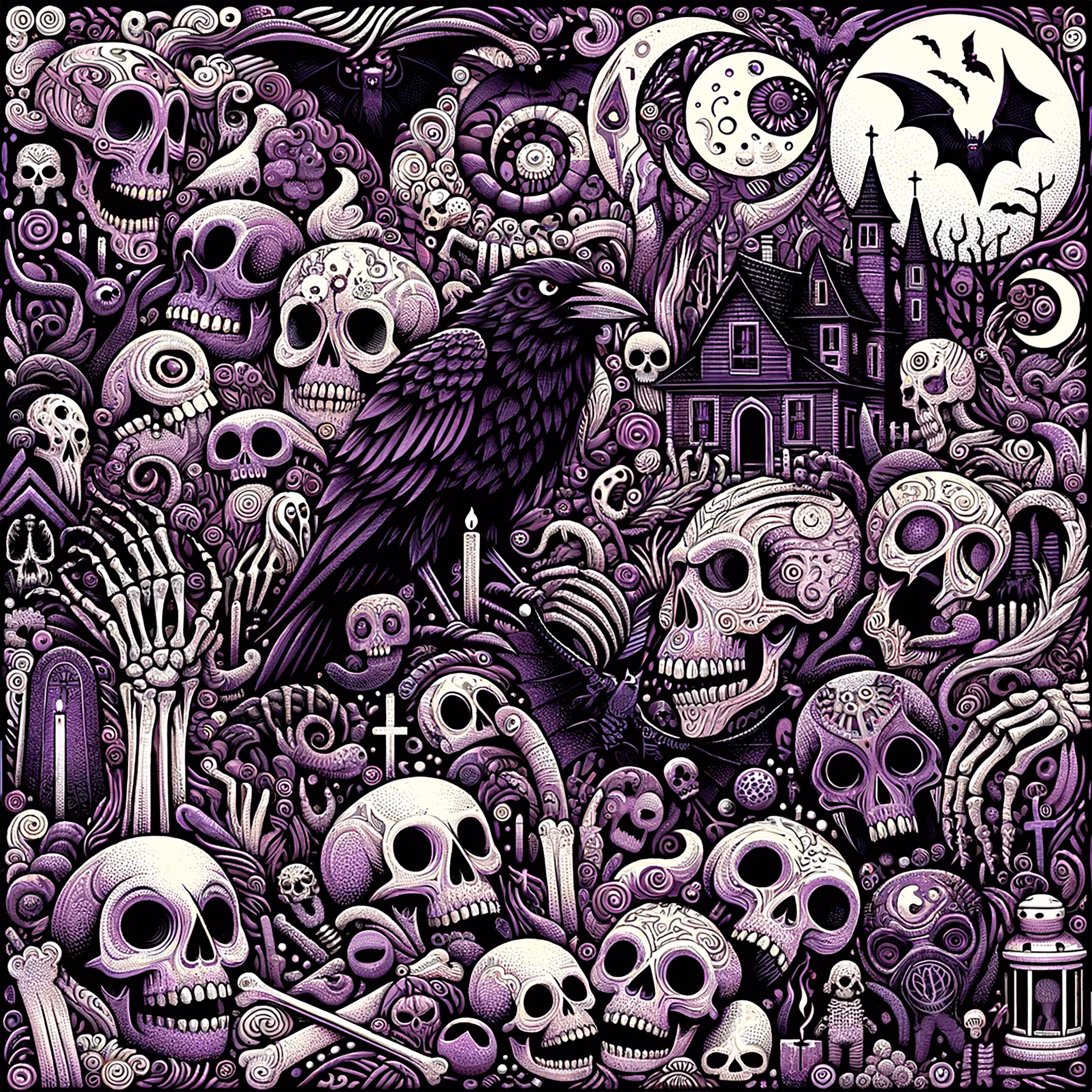 Abstract Digital Emblem: Digital Emblem 77 The Haunted Abyss