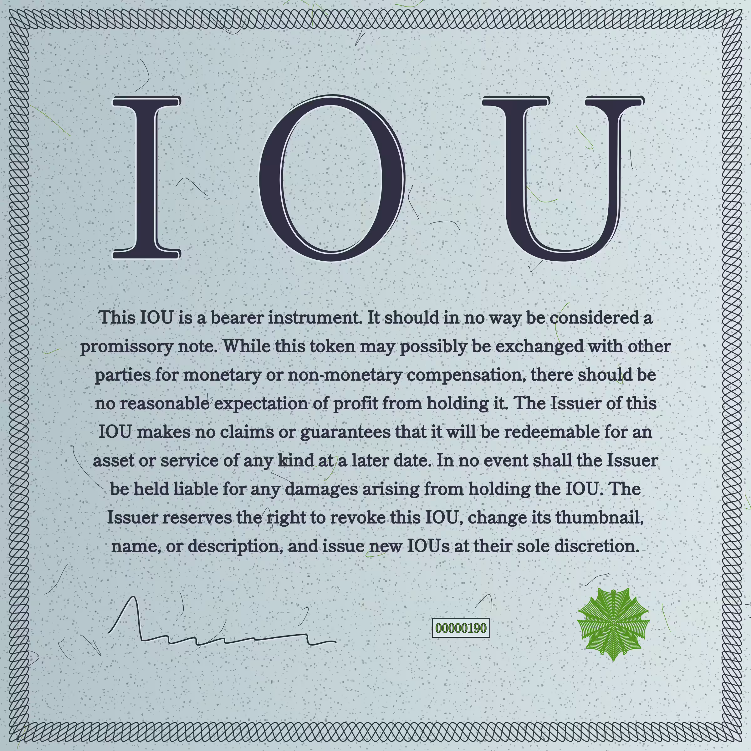 IOU #190