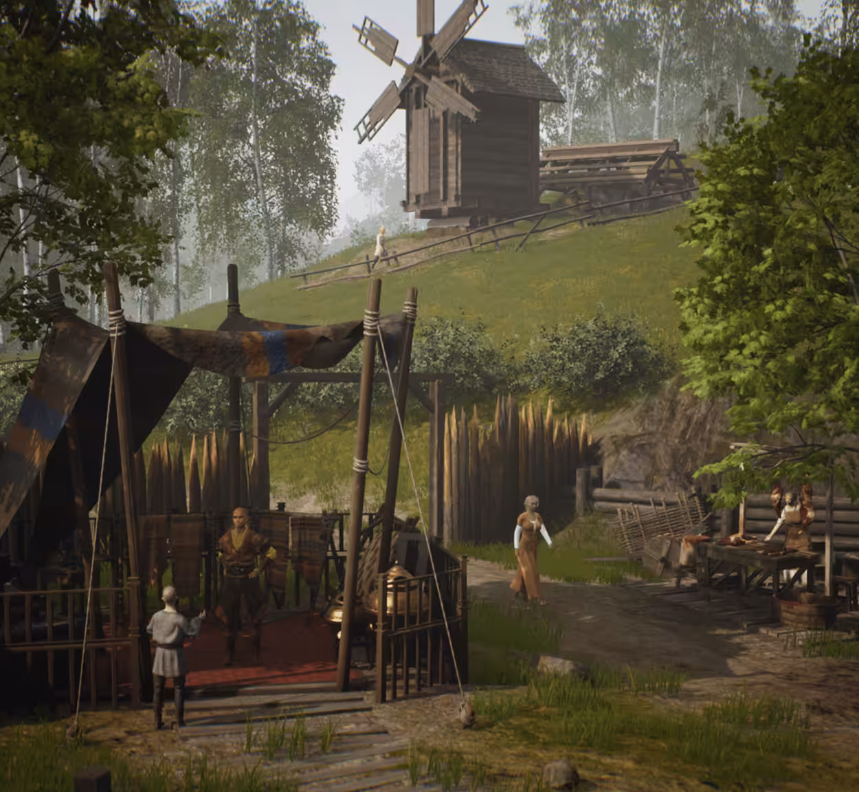 Market in the village square