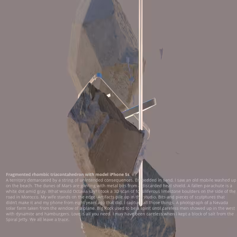Fragmented triacontahedron with iPhone 5s #66