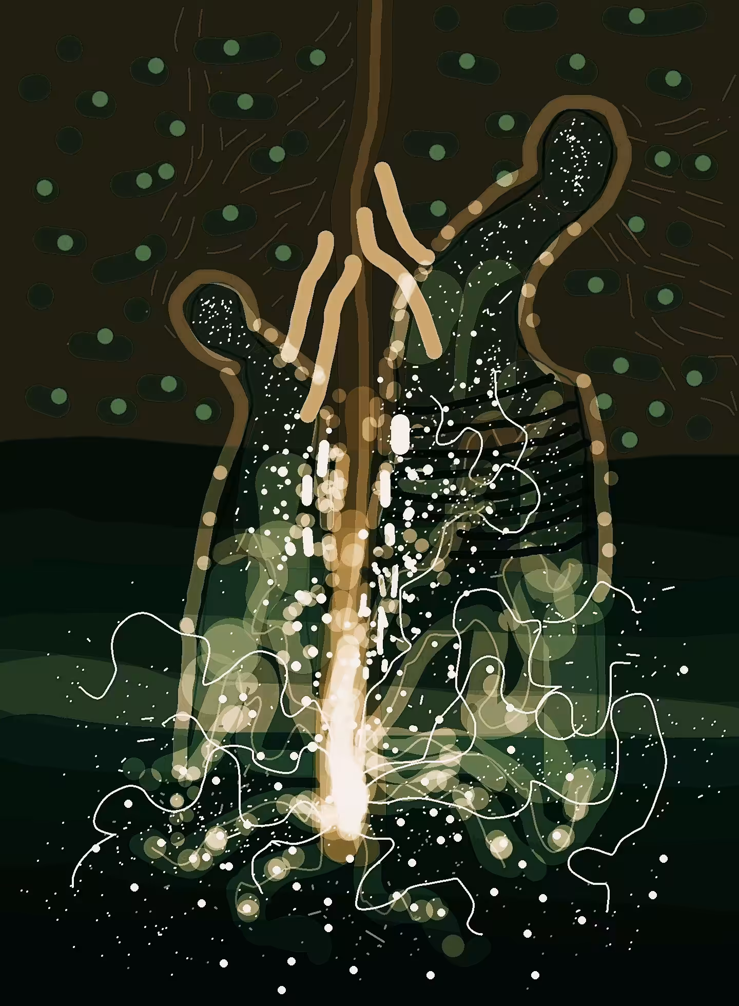 Waterfall of love (olive)