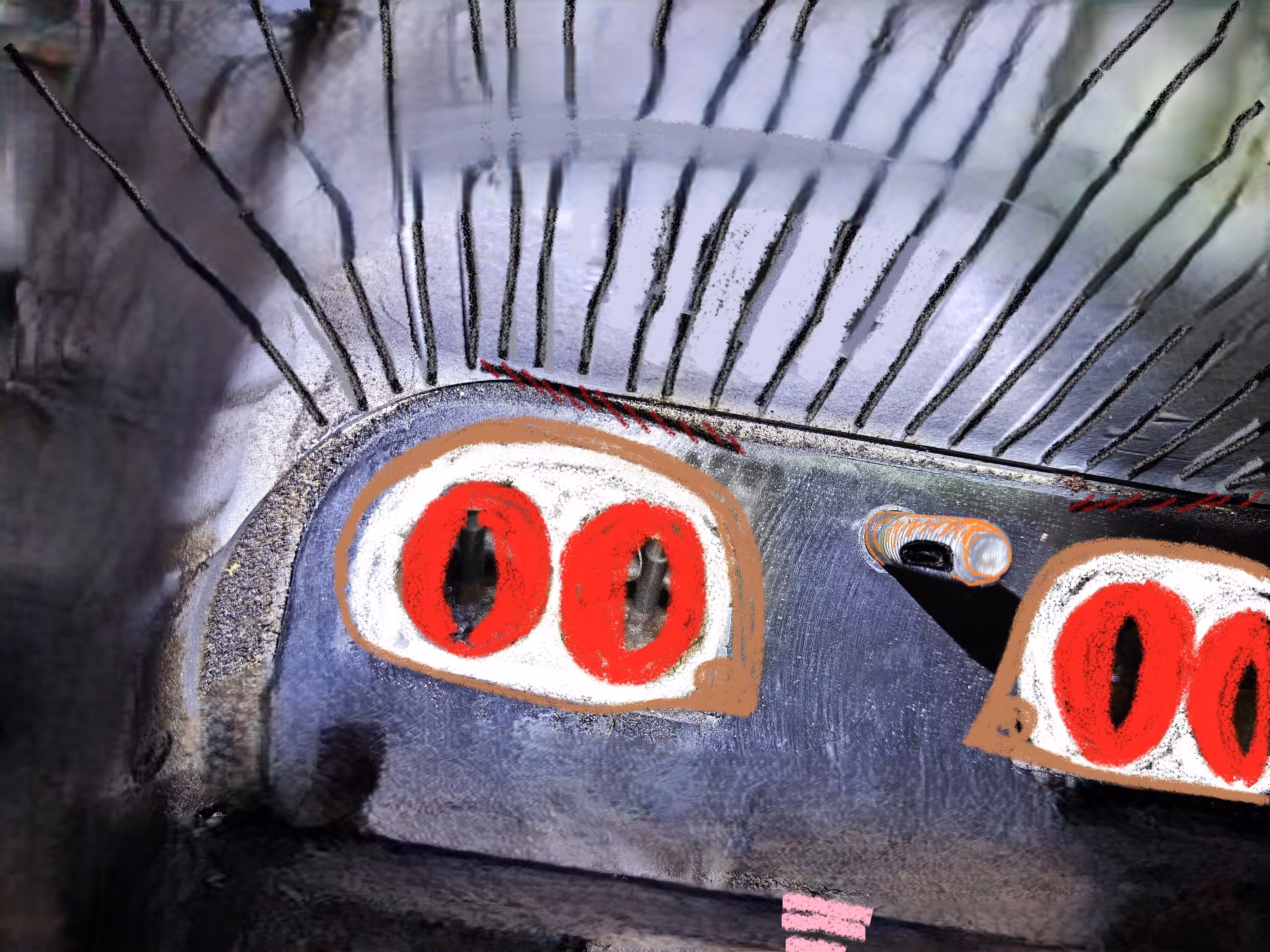 shackled face