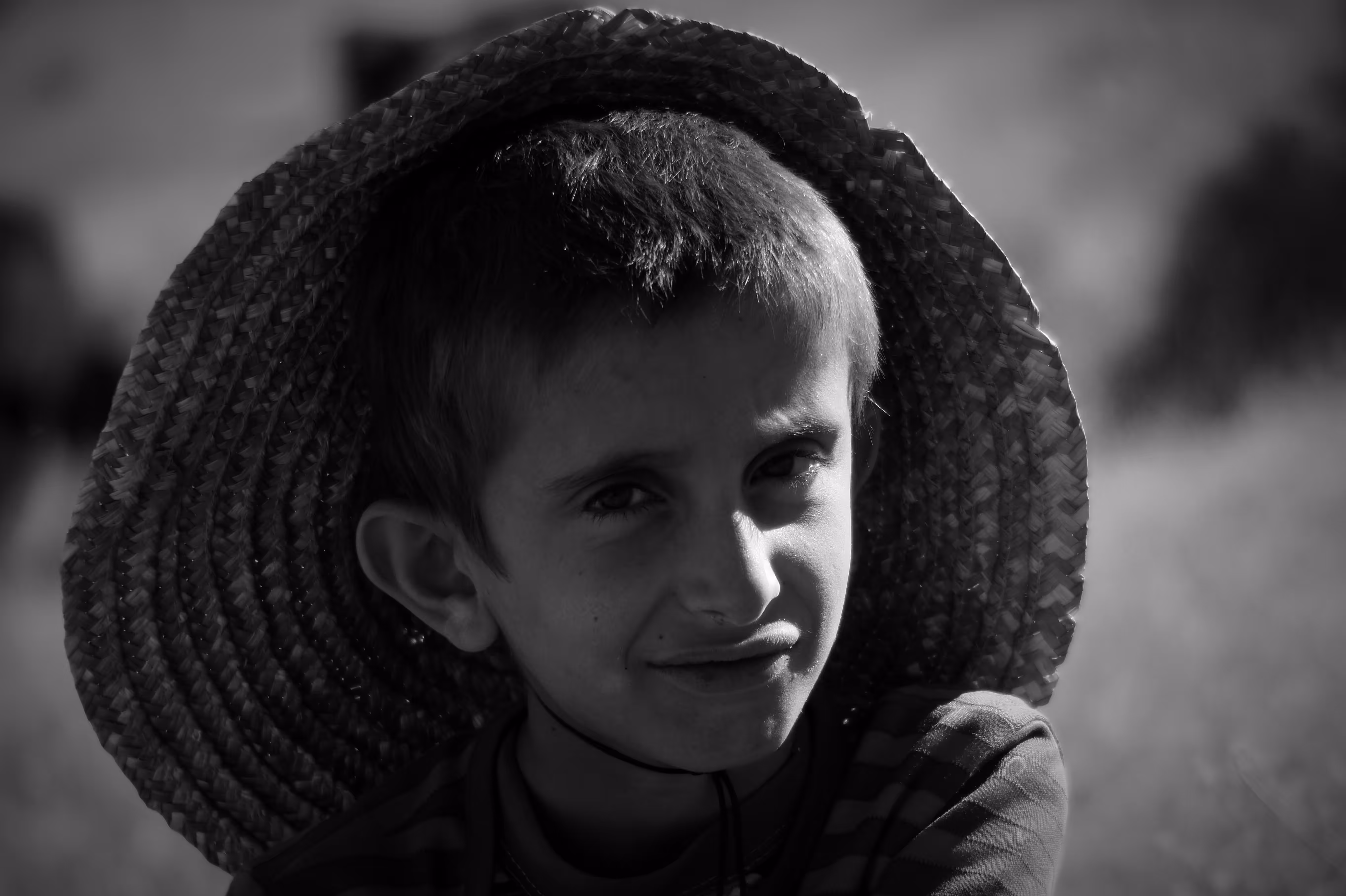 A Child with a Big Hat
