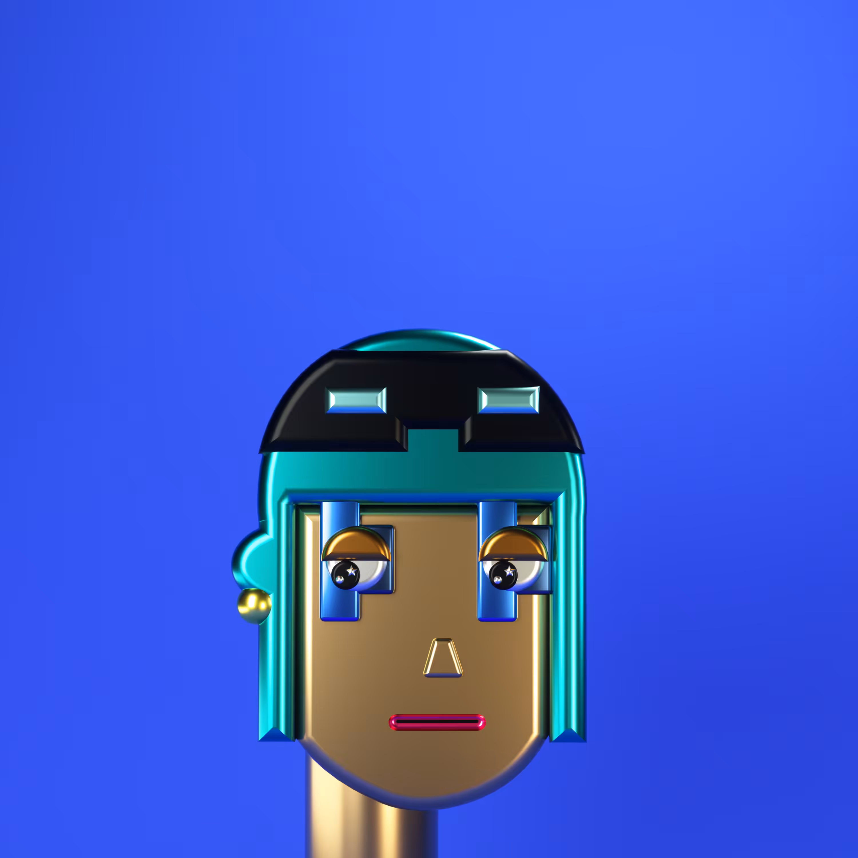 3D Chrome Punk Babies #035