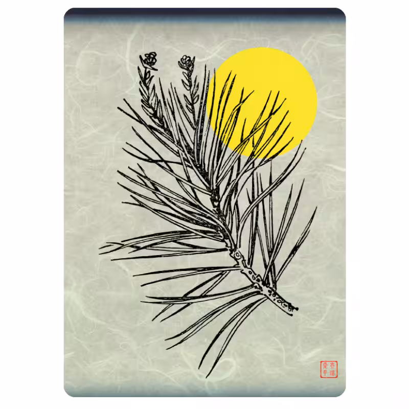 Zen flower card #9
