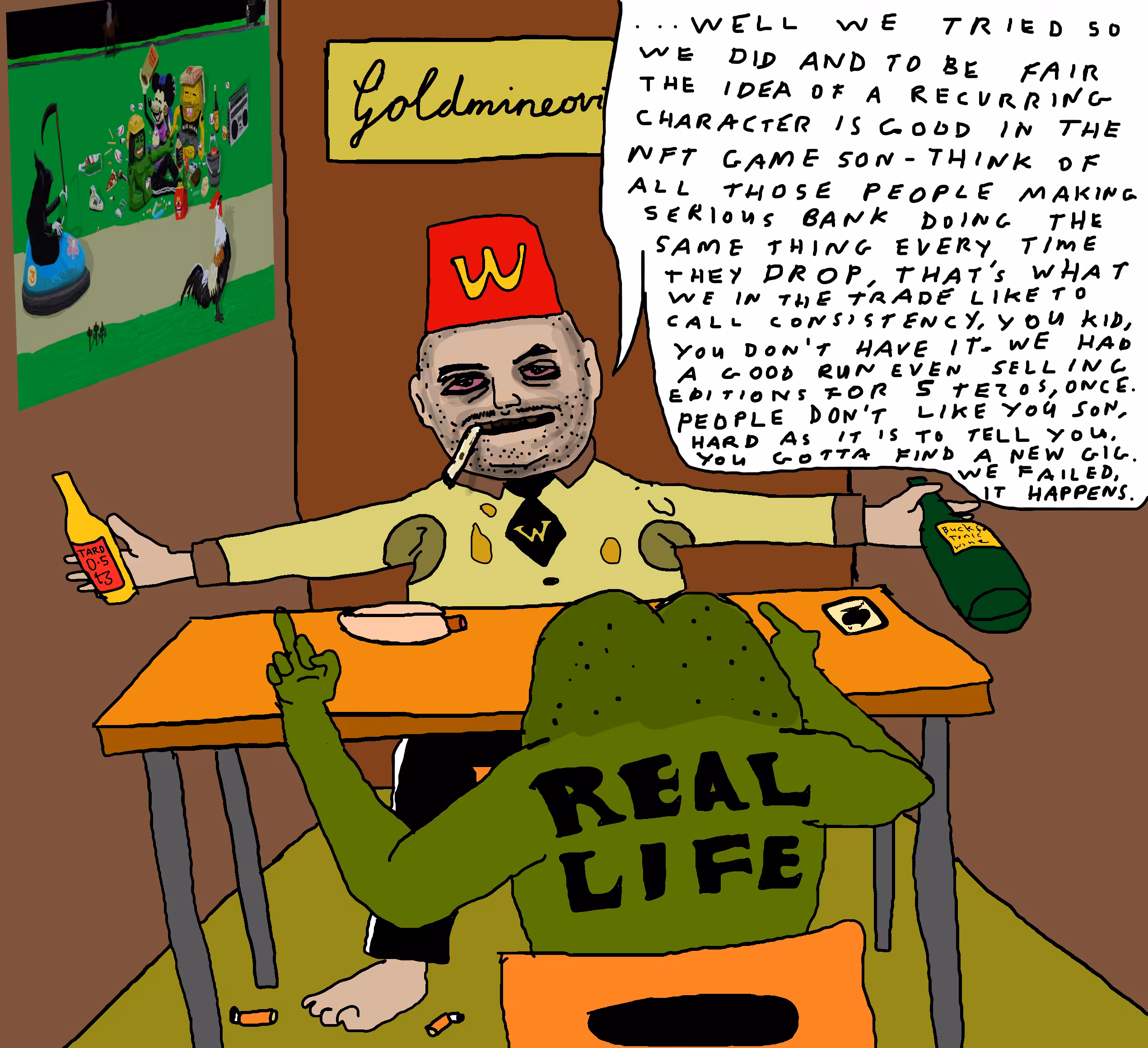 The Failed Artist LV (self portrait): You're Fired