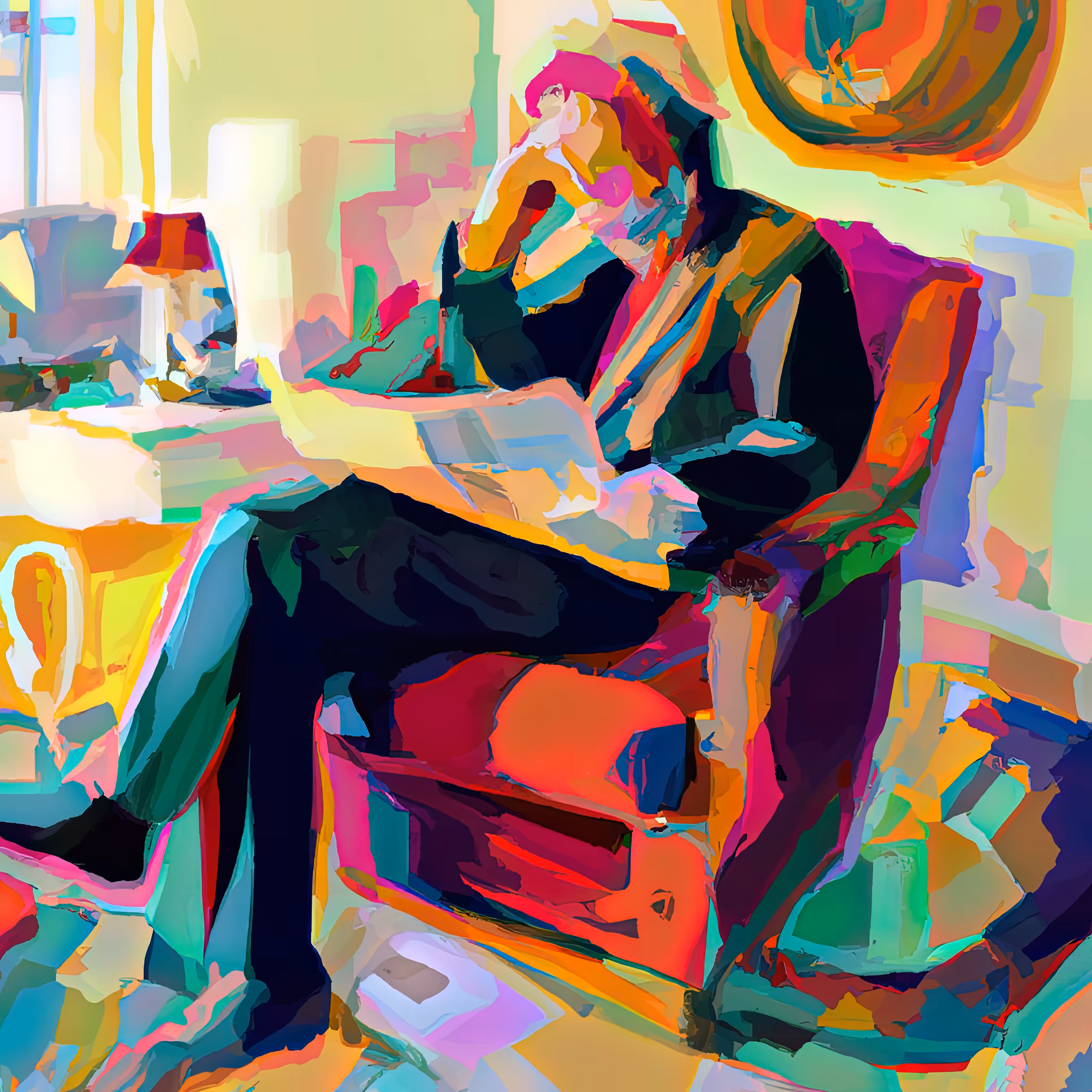 Reading the Newspaper (Saturday)