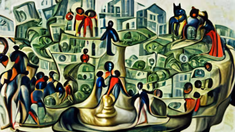 social capital, power and the wealth (pixray_genesis)