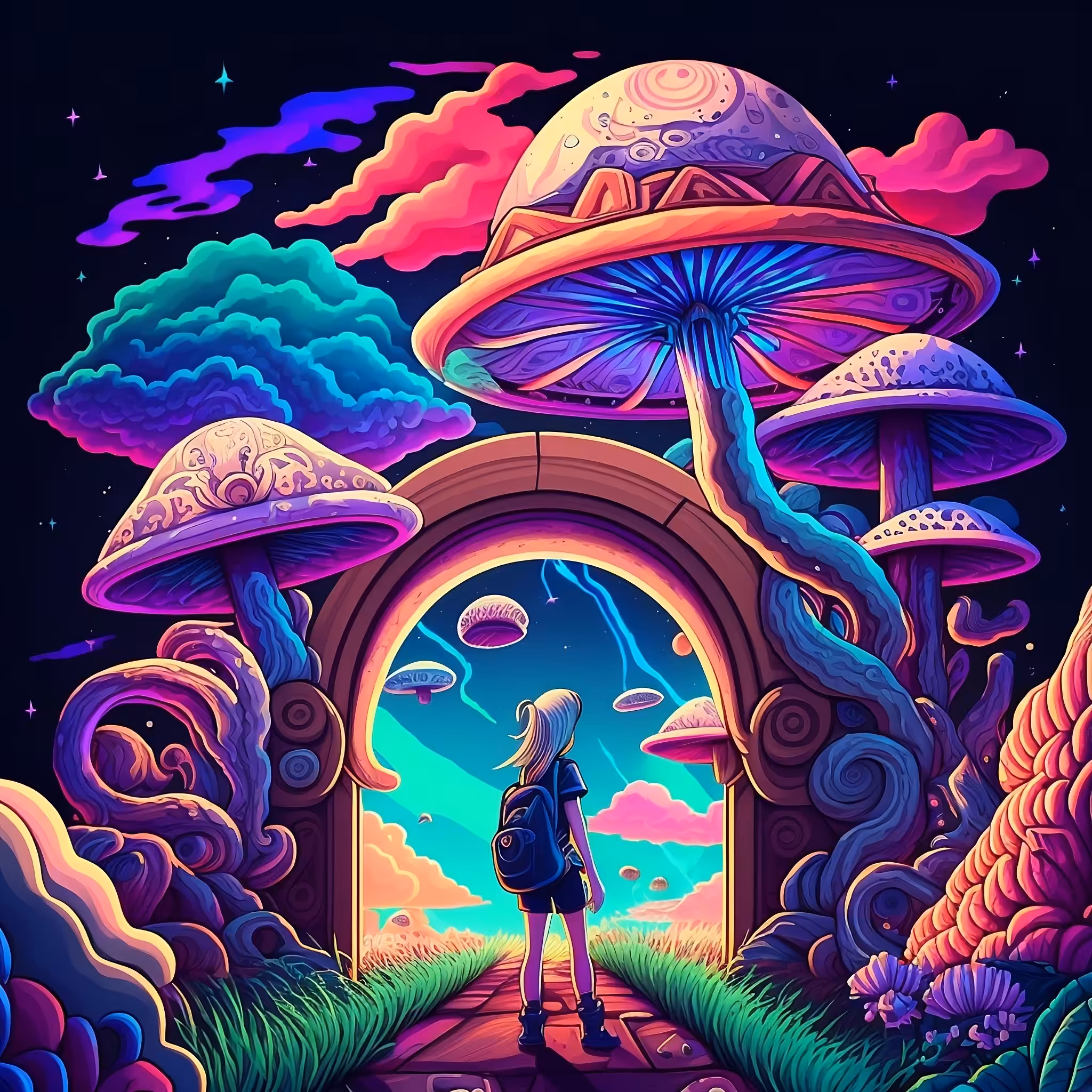 The entrance to Mushroom Galaxy
