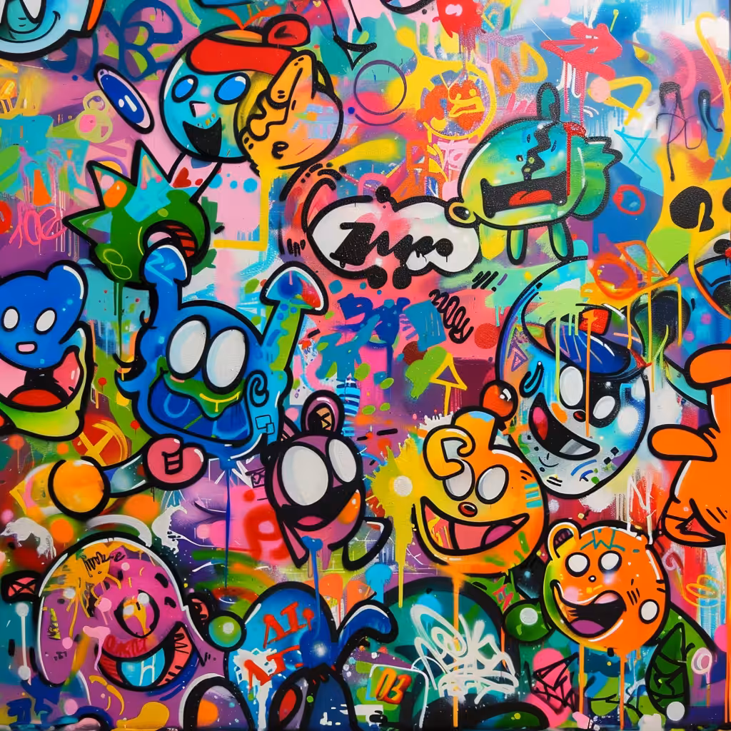 Happy crazy friends