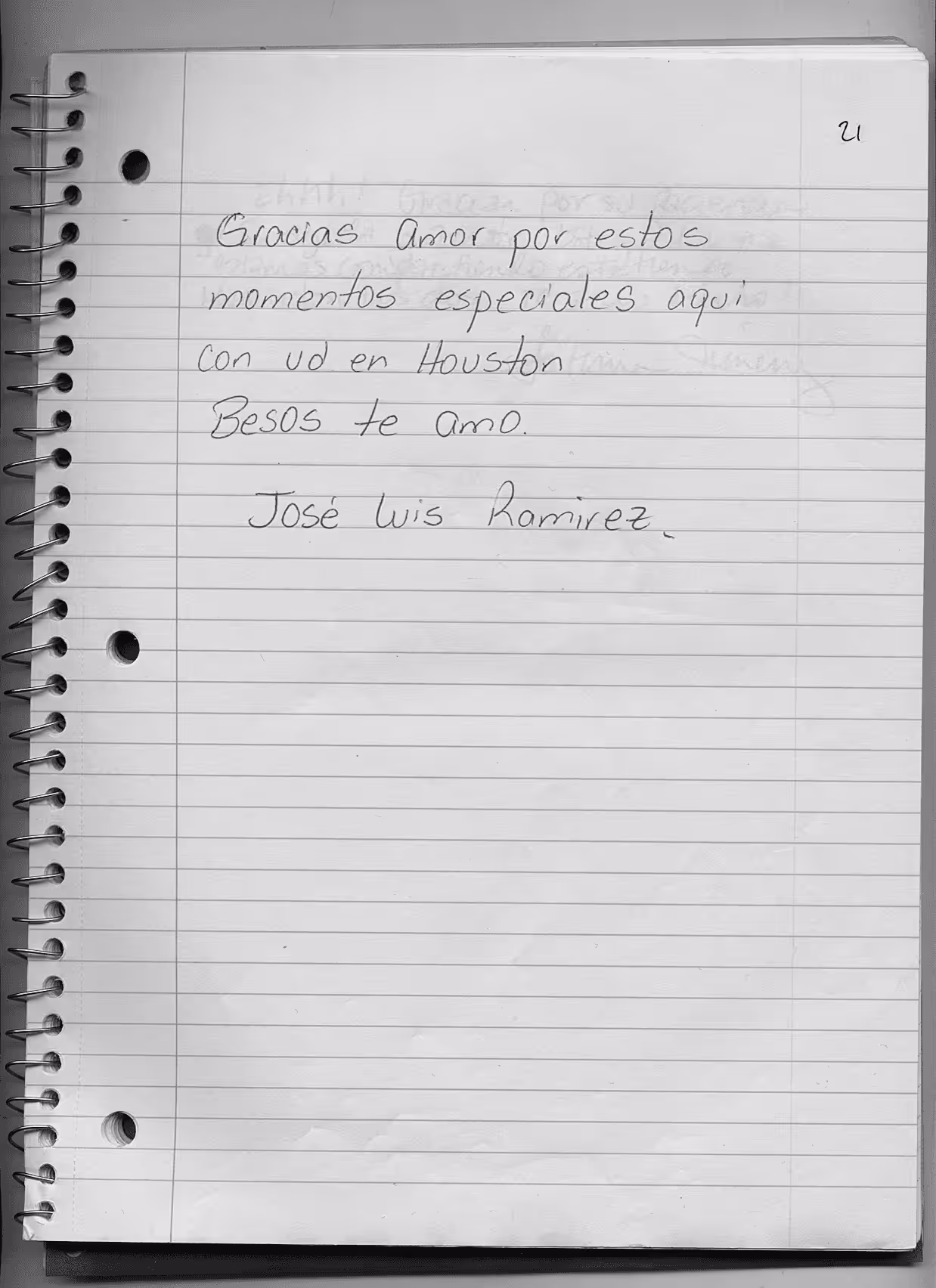 #09 Will you write in my notebook - Jose - Notebook Page