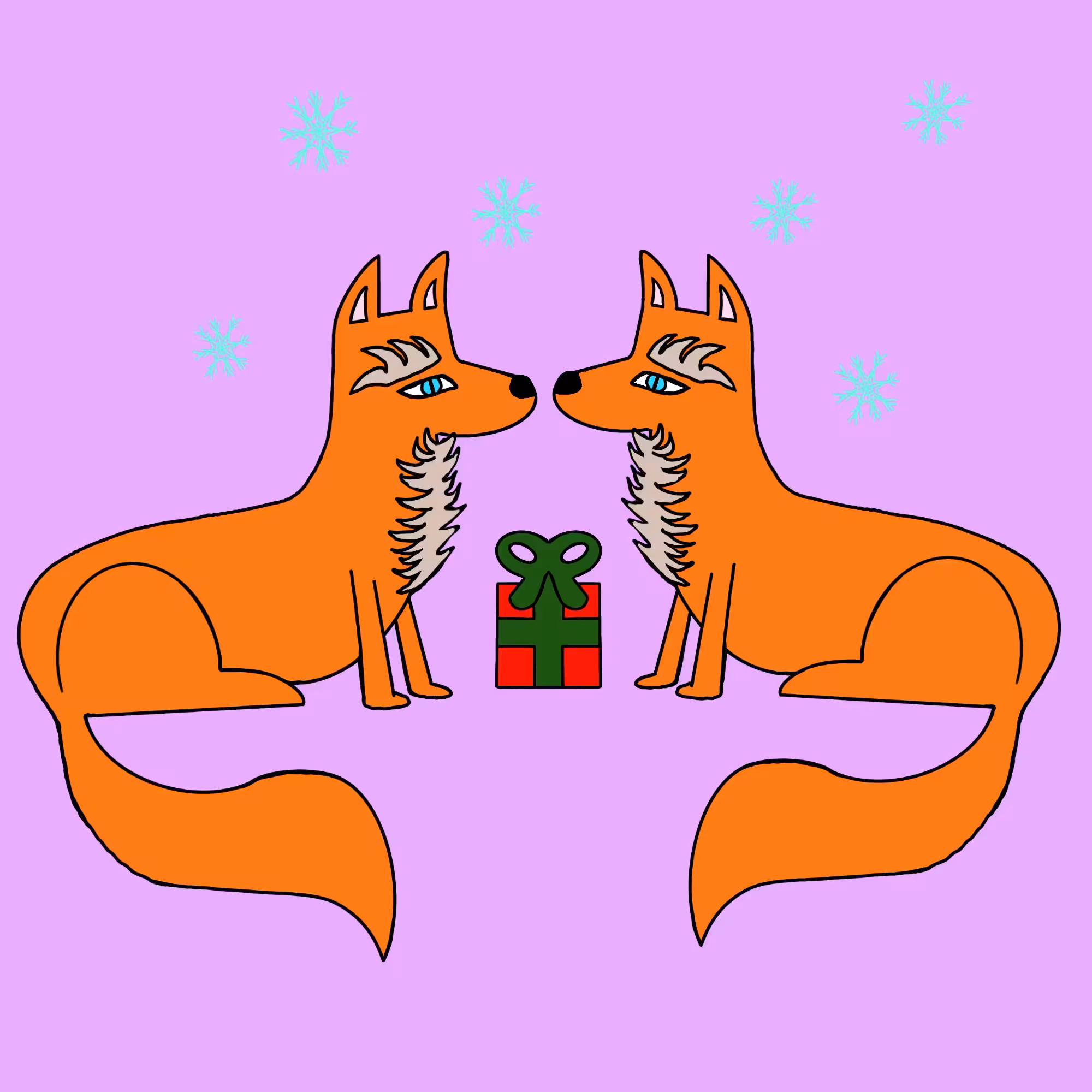 Holiday Foxes