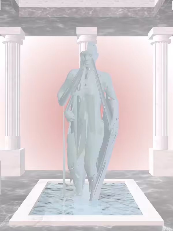 HeavenComputer: The Injured Matte Pale Green Woman #4974