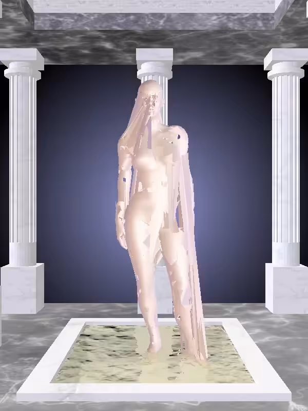 HeavenComputer: The Threatening Peach Halo Woman #4397