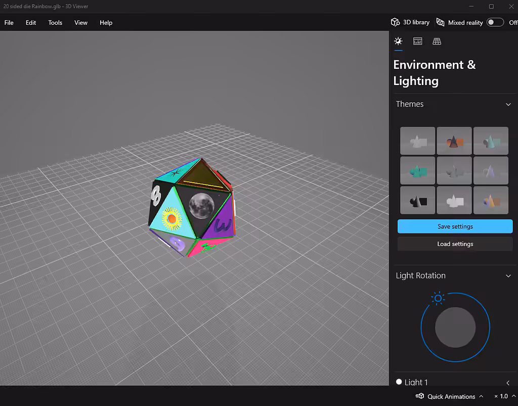 20 Sided Die for Secret Dungeon Project