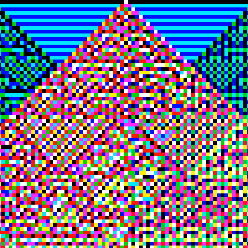 RGB Elementary Cellular Automaton #662