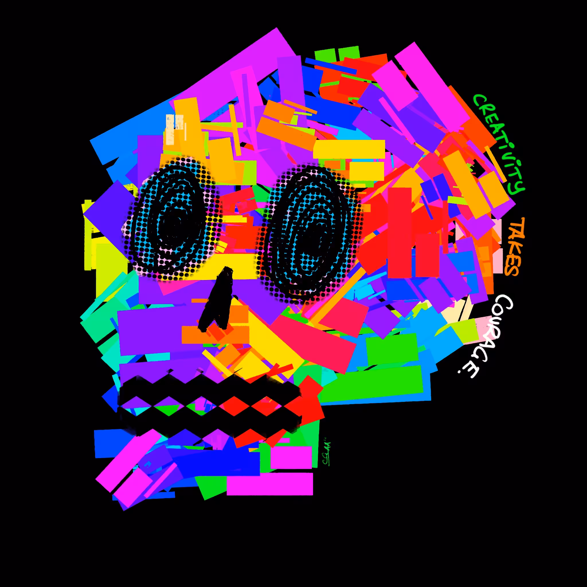 "Creativity Takes Courage #2" - Crazy Skull WSA