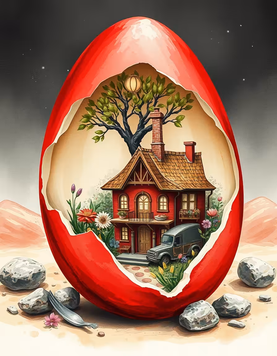 A landscape in an egg😎