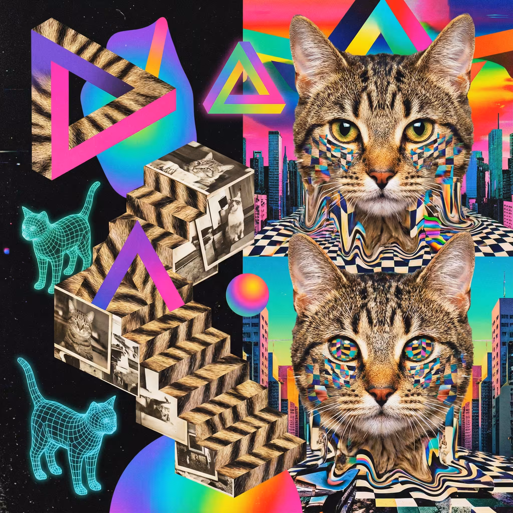 abstract cats #17