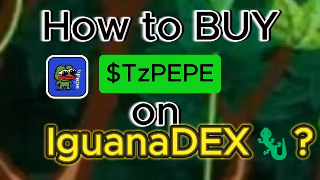 IguanaDEX Guide: Buy $TzPEPE