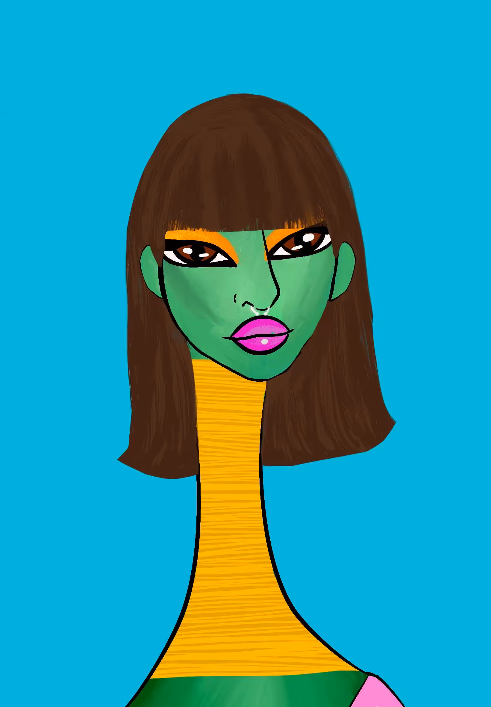 Long Neckie Ladies: Long Neckie Lady #2735
