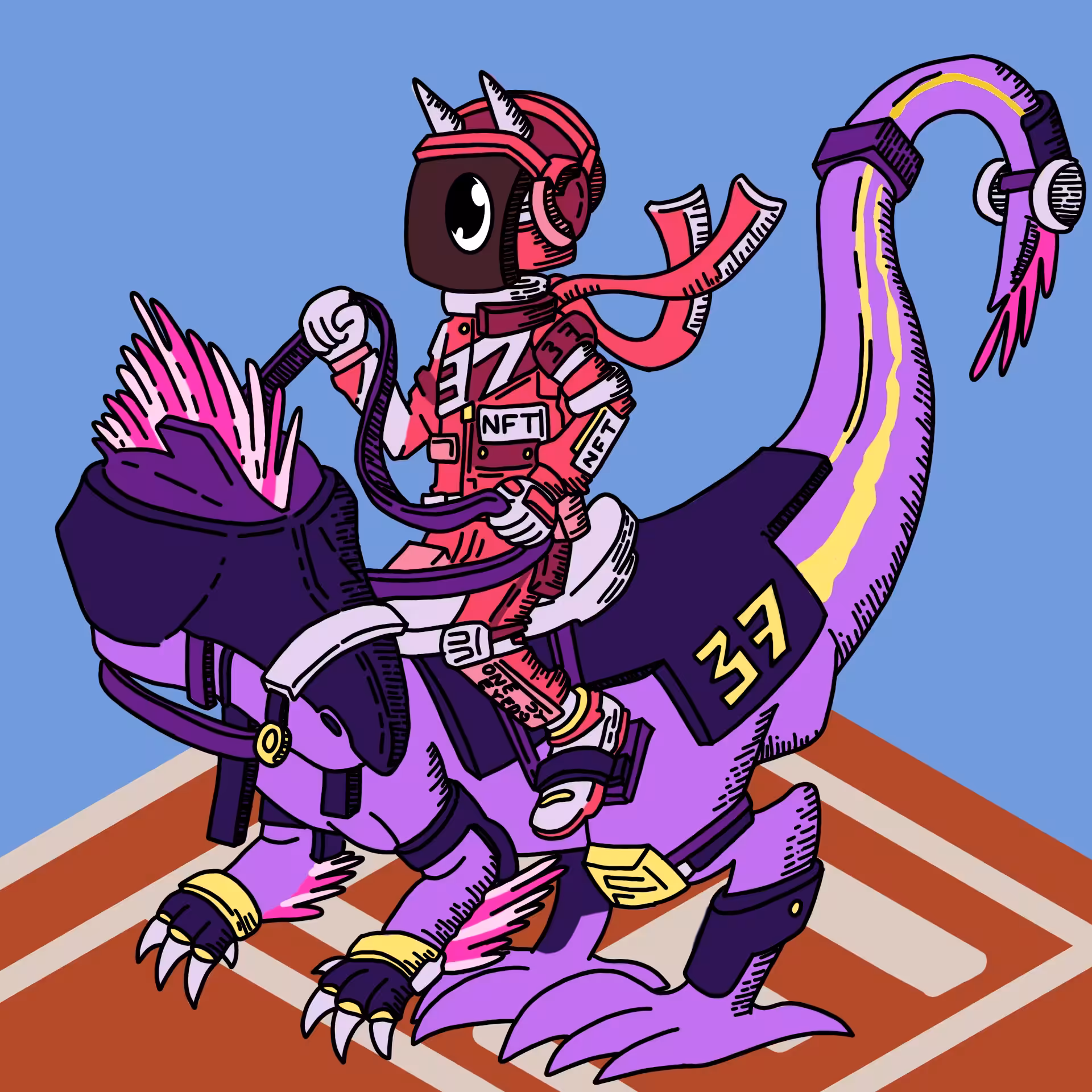 One eyed guys: Dino racer
