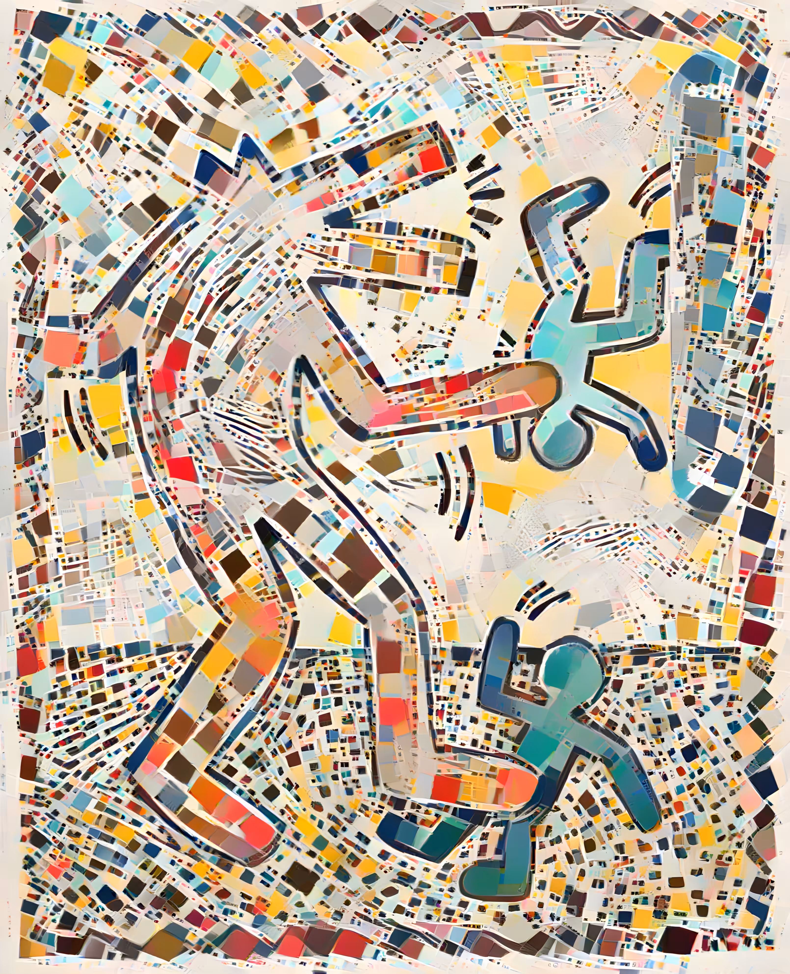 Keith Haring Trash Art Tribute - Putin Murders Children.