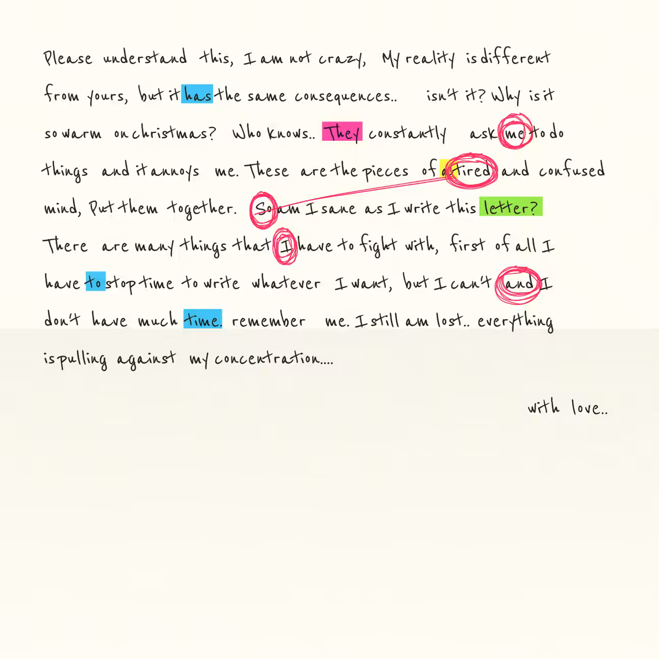 Conspiracy Theory Vol.2: a letter #87