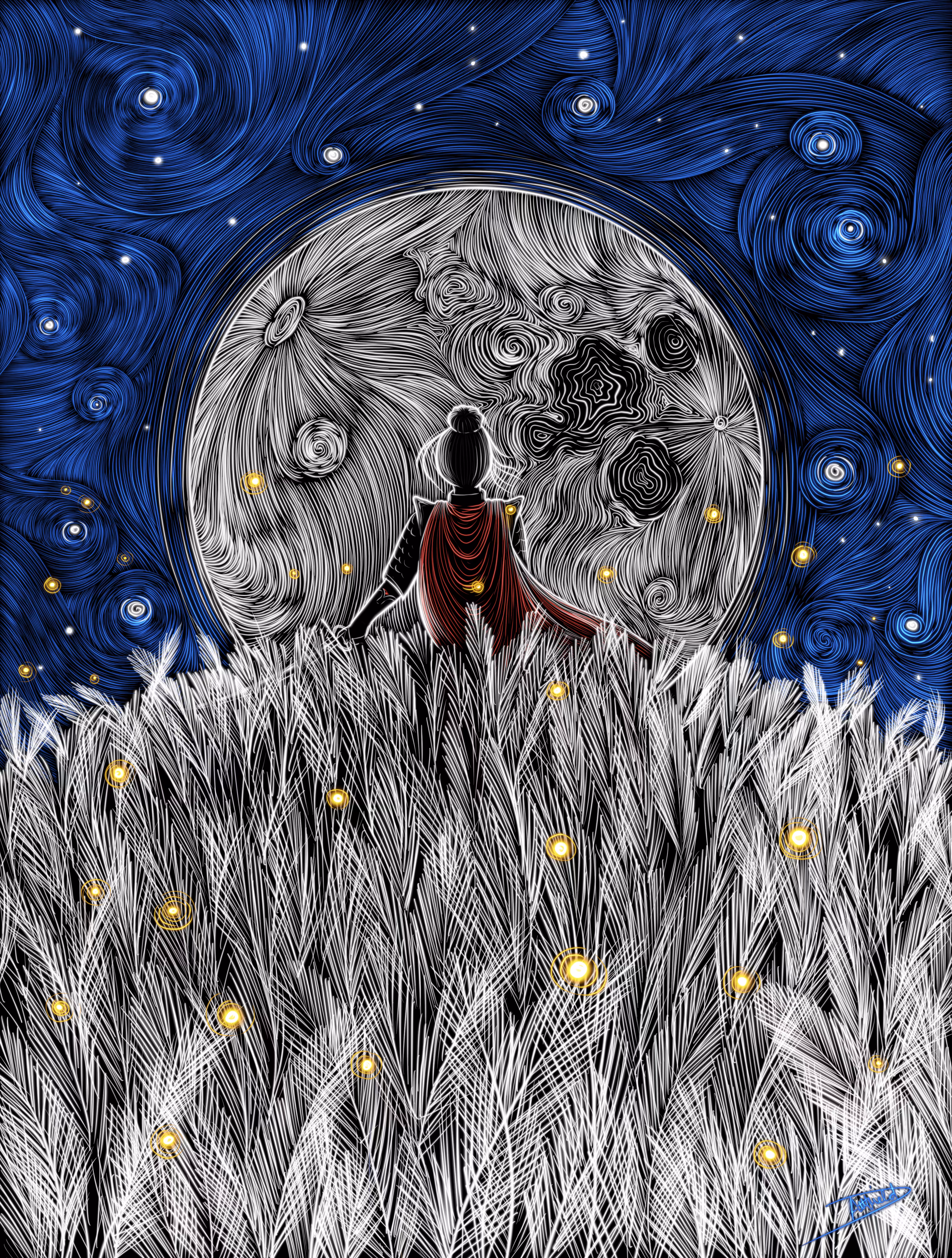 Silver Grass in the Wind