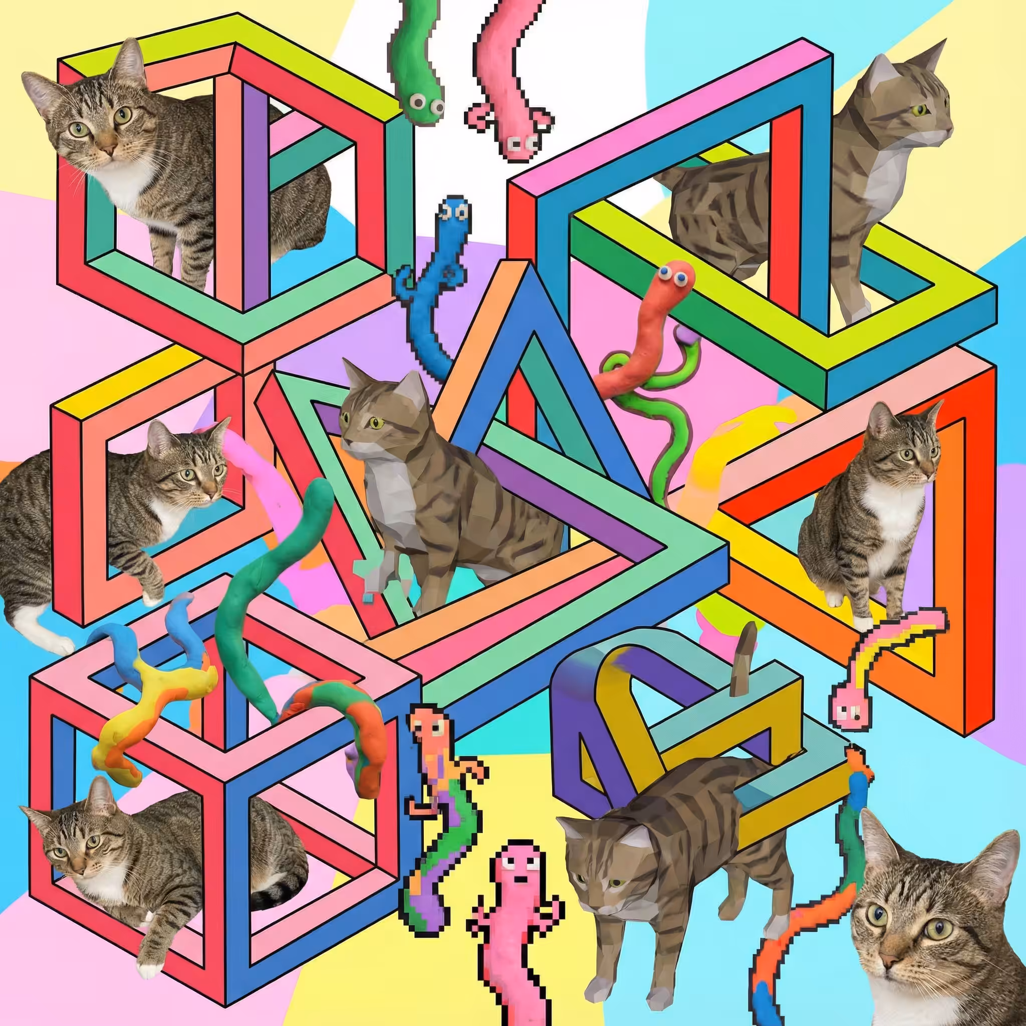abstract cats #75