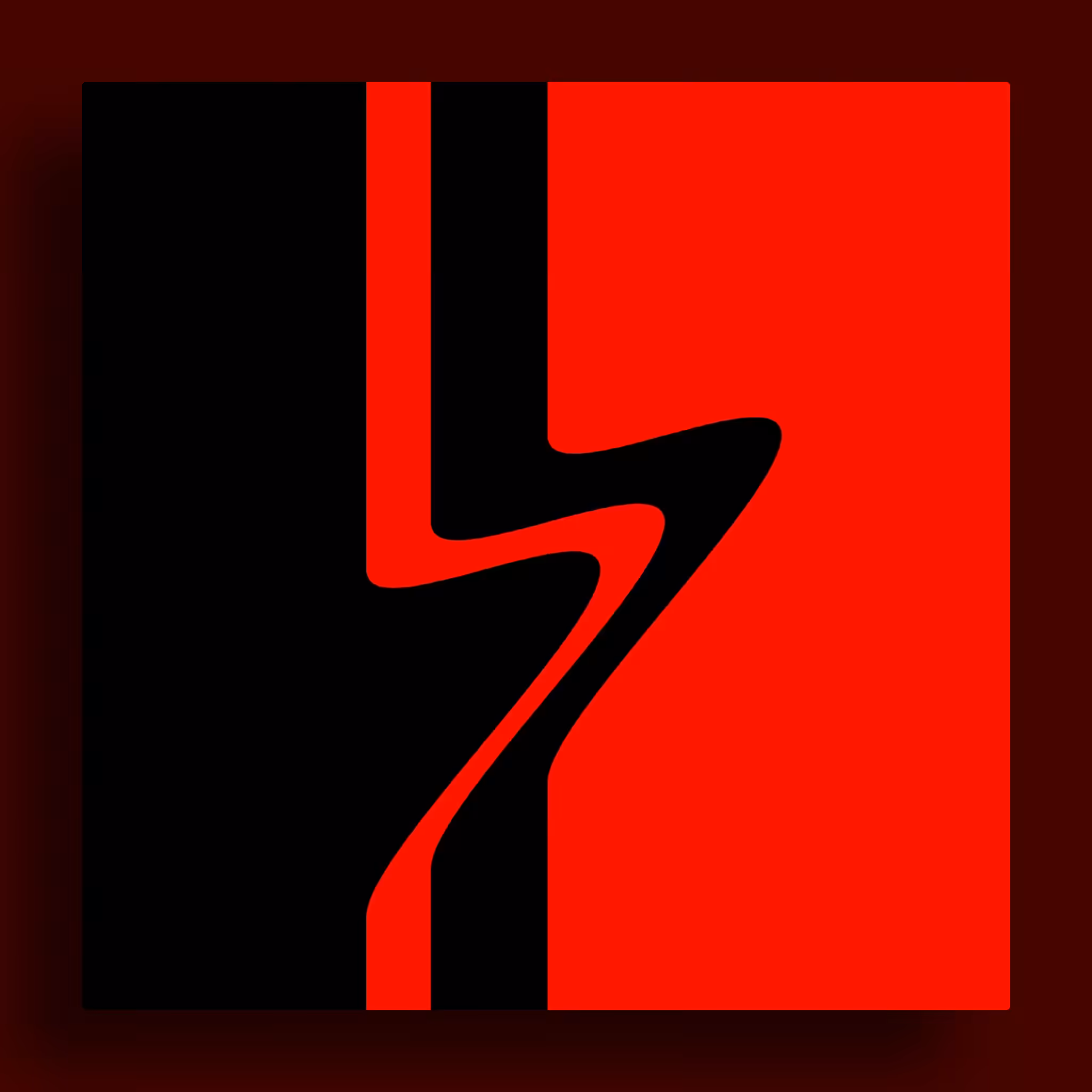 Red Black Abstract: "Playful"