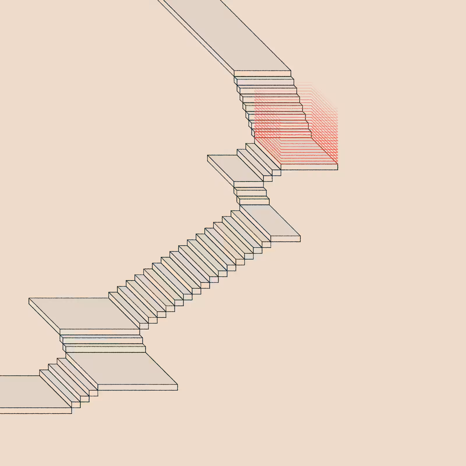Stairs in a room #102