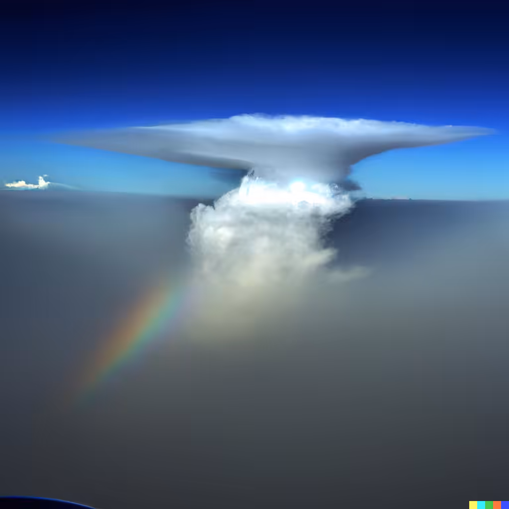 ☁️ 10 - a iridescent cumulonimbus thunderstorm as observed from C130 research aircraft